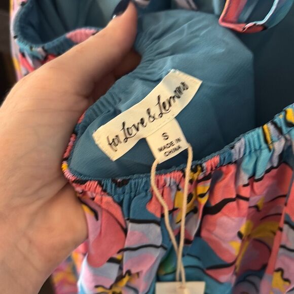 NWT For Love & Lemons Yasmin Multicolor Floral Maxi Dress Size Small $268 MSRP - Picture 8 of 10